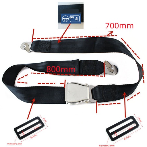 [1489] Ceinture de fixation du bassin (avec étiquette d'avertissement)