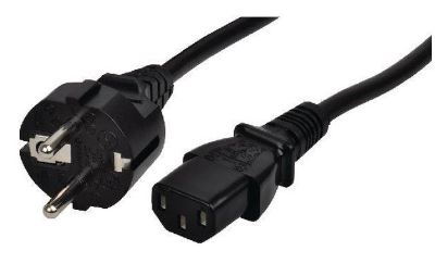 [4467] Charger Cable, AC-Netzkabel, EU Typ F (C13-Schuko), 1.8m, black